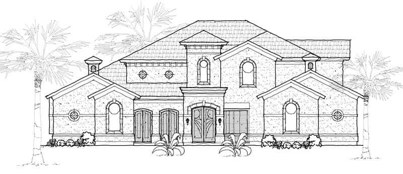 Mediterranean home (ThePlanCollection: Plan #134-1079)