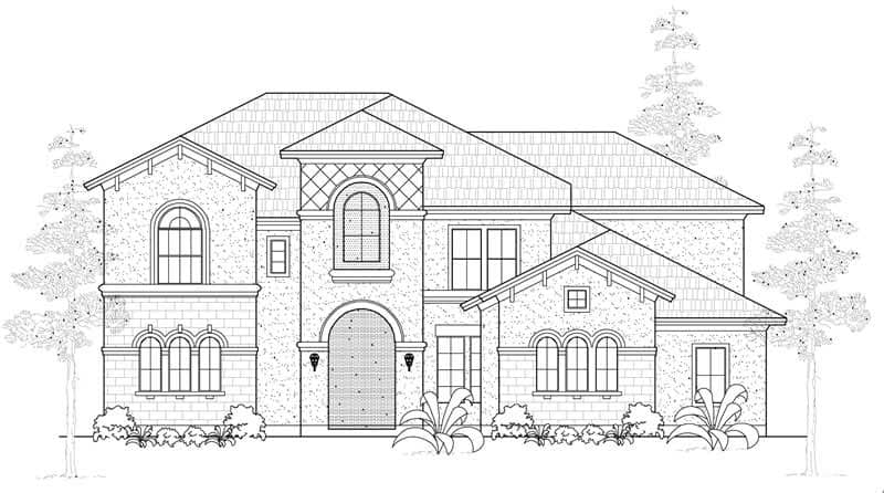 Mediterranean home (ThePlanCollection: Plan #134-1083)