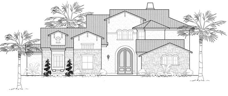 Mediterranean home (ThePlanCollection: Plan #134-1099)