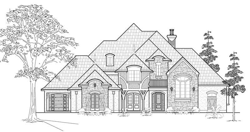 European home (ThePlanCollection: Plan #134-1140)