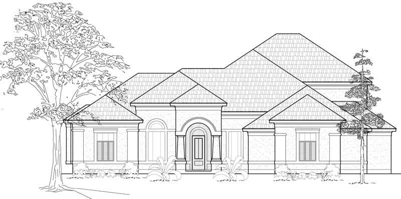 Mediterranean home (ThePlanCollection: Plan #134-1148)