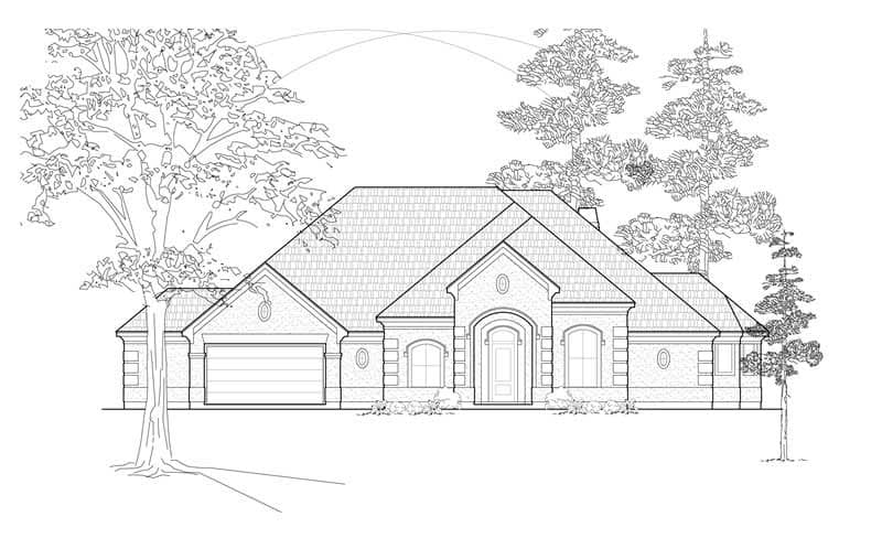 Ranch home (ThePlanCollection: Plan #134-1206)