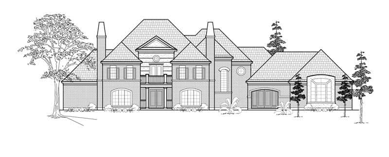 Luxury home (ThePlanCollection: Plan #134-1220)