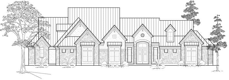 Farmhouse home (ThePlanCollection: Plan #134-1256)