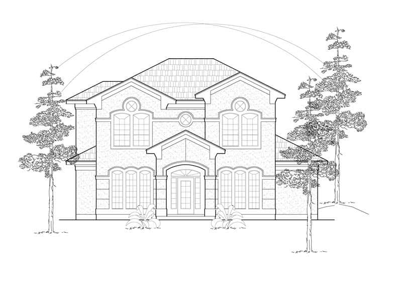 Mediterranean home (ThePlanCollection: Plan #134-1260)