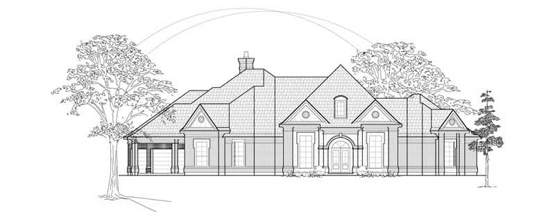 Luxury home (ThePlanCollection: Plan #134-1295)
