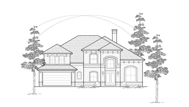 Luxury home (ThePlanCollection: Plan #134-1318)