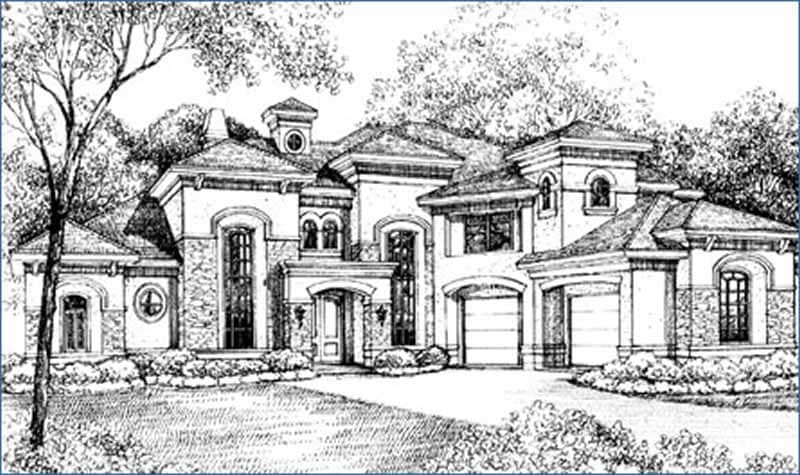 Mediterranean home (ThePlanCollection: Plan #134-1328)