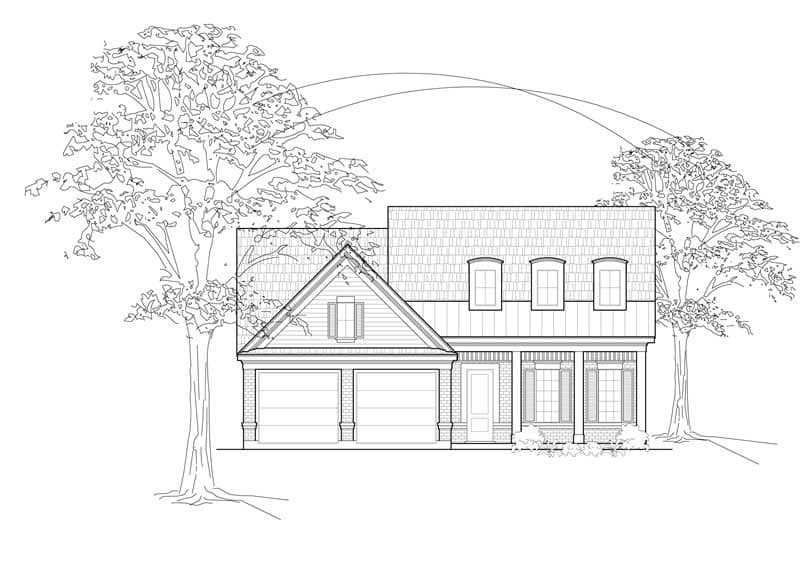 Country home (ThePlanCollection: Plan #134-1366)