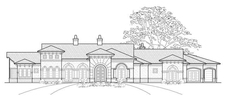 Mediterranean home (ThePlanCollection: Plan #134-1390)