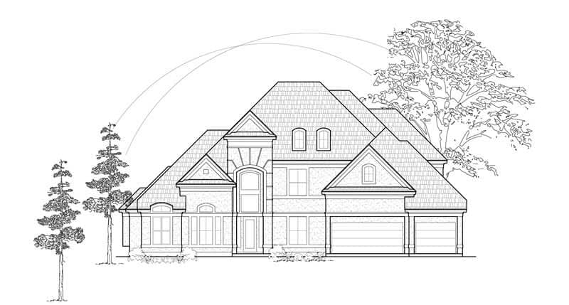 Luxury home (ThePlanCollection: Plan #134-1399)