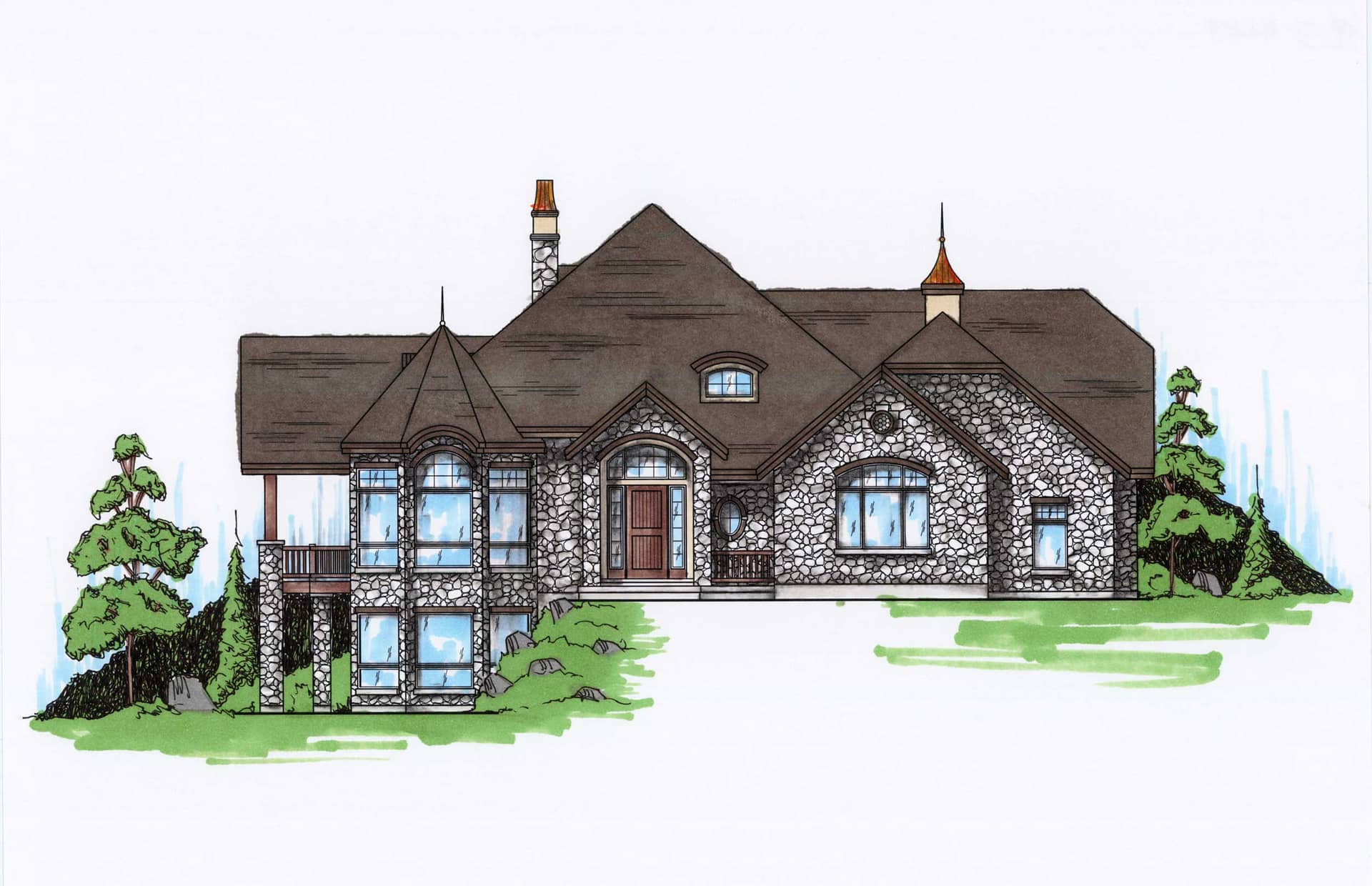Color Rendering of this house plan