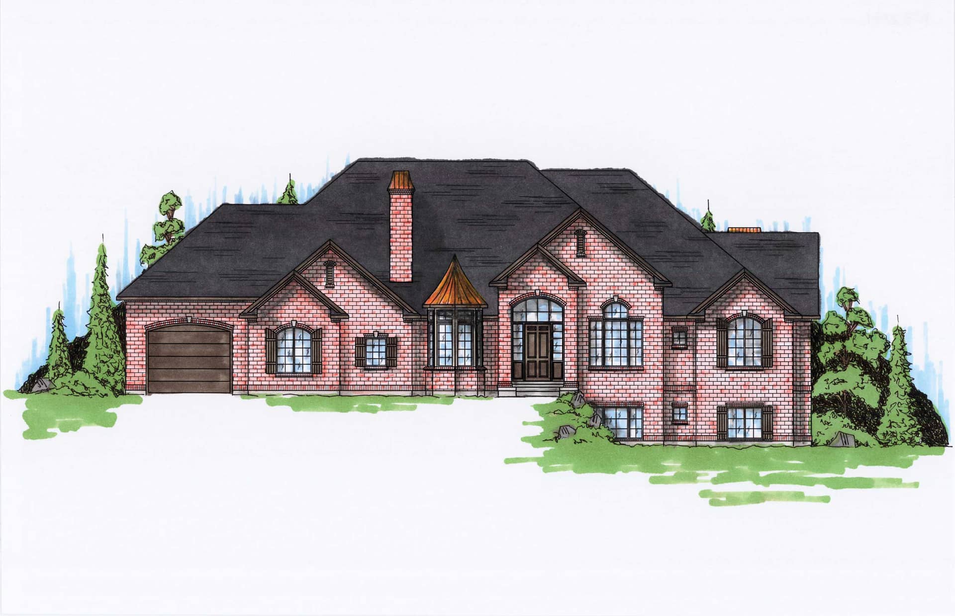 Color Rendering of this house plan