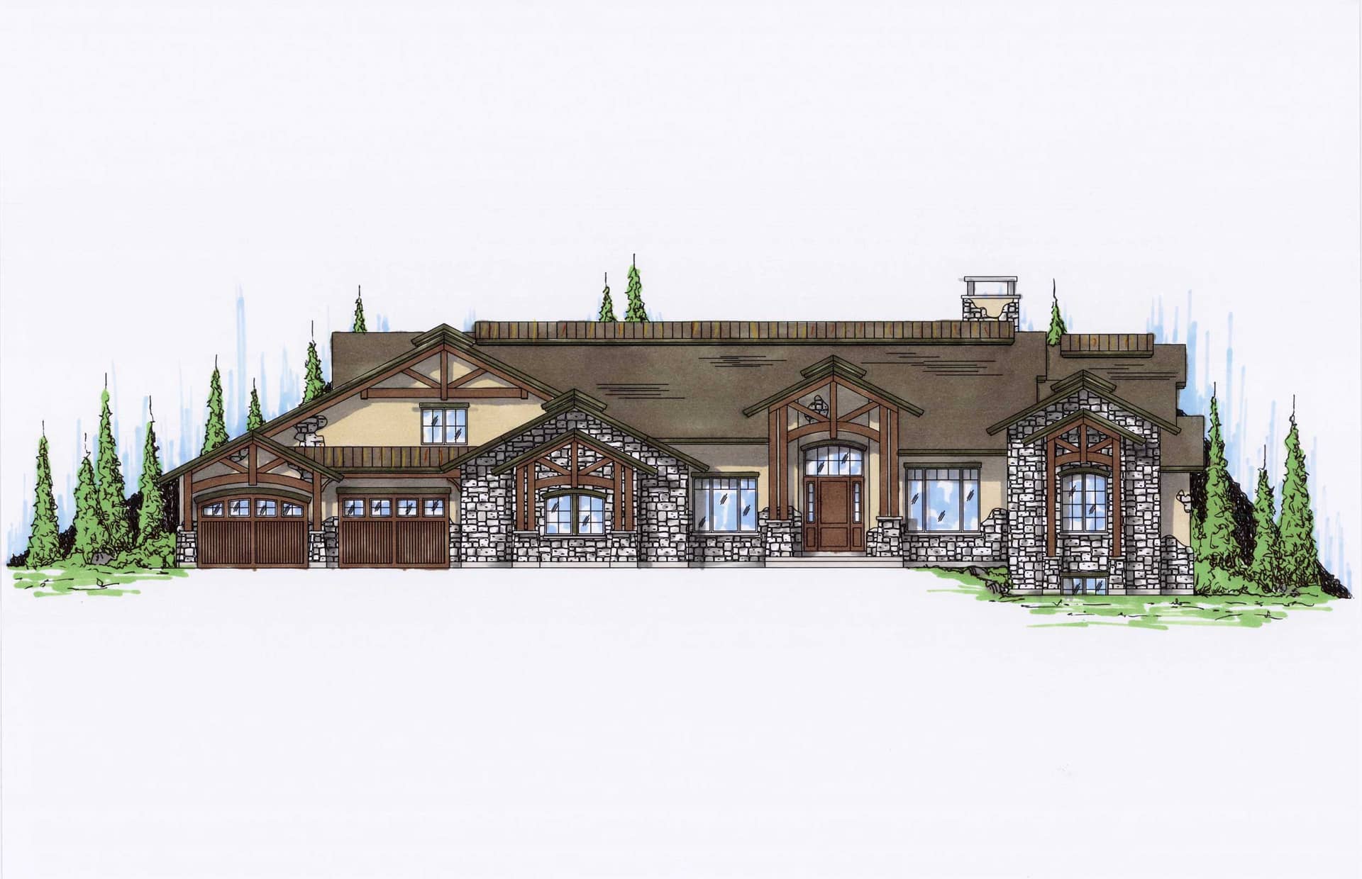 Color Rendering of this house plan
