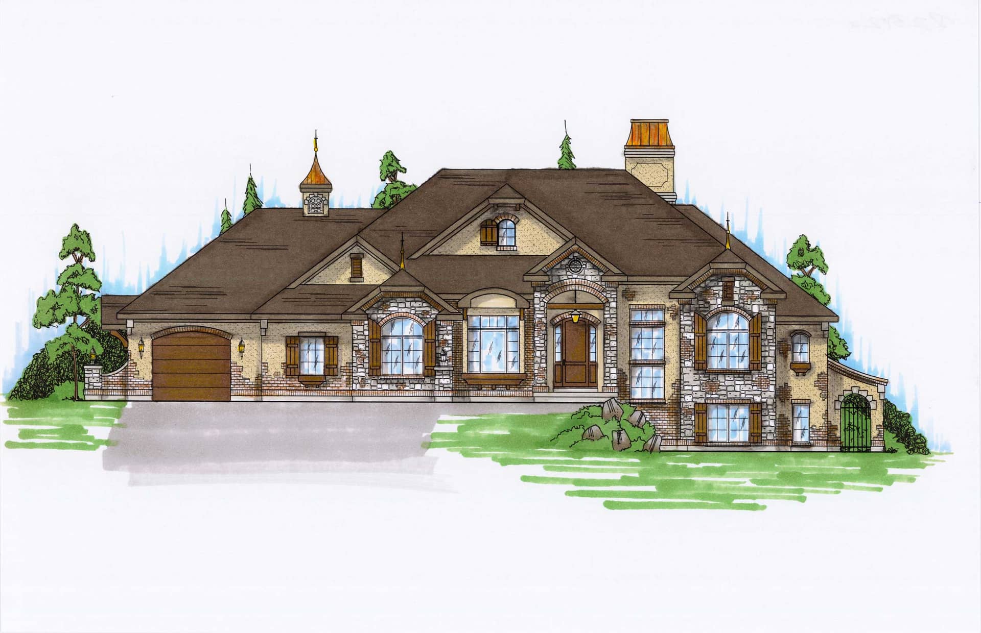 Color Rendering of this house plan