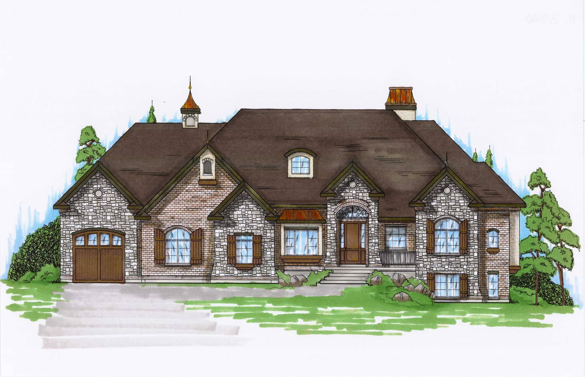 Color Rendering of this house plan