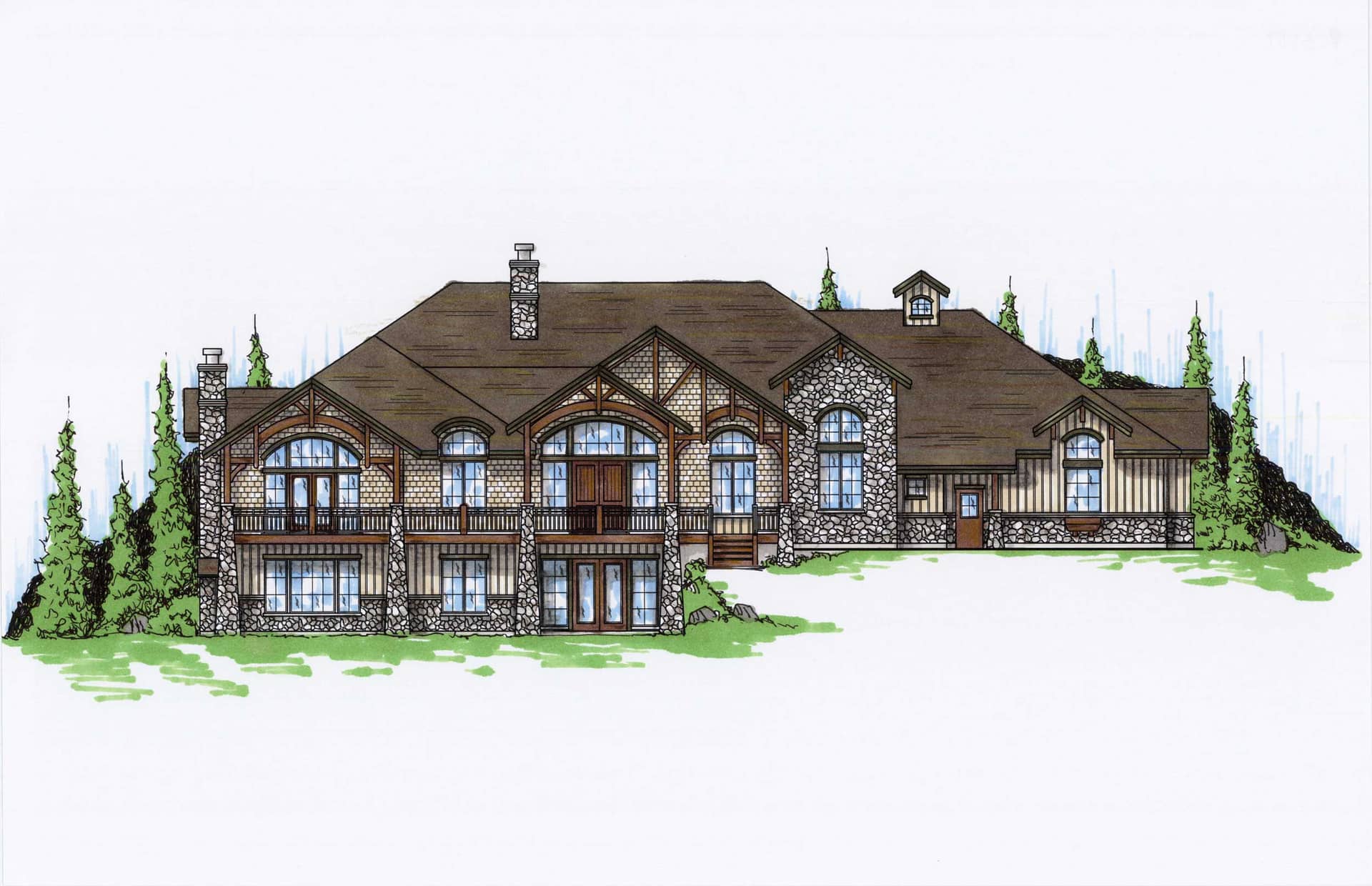 Color Rendering of this house plan