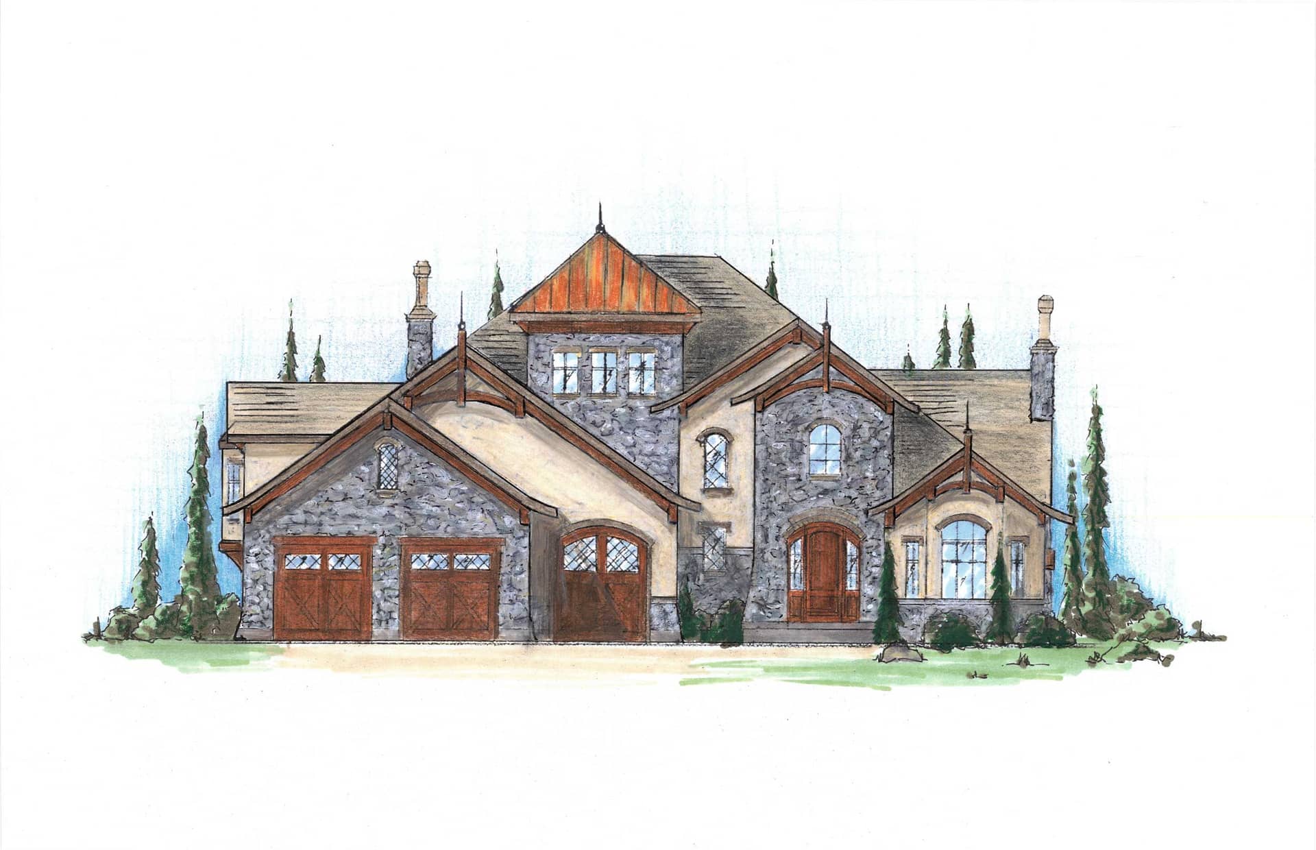 Color Rendering of this house plan