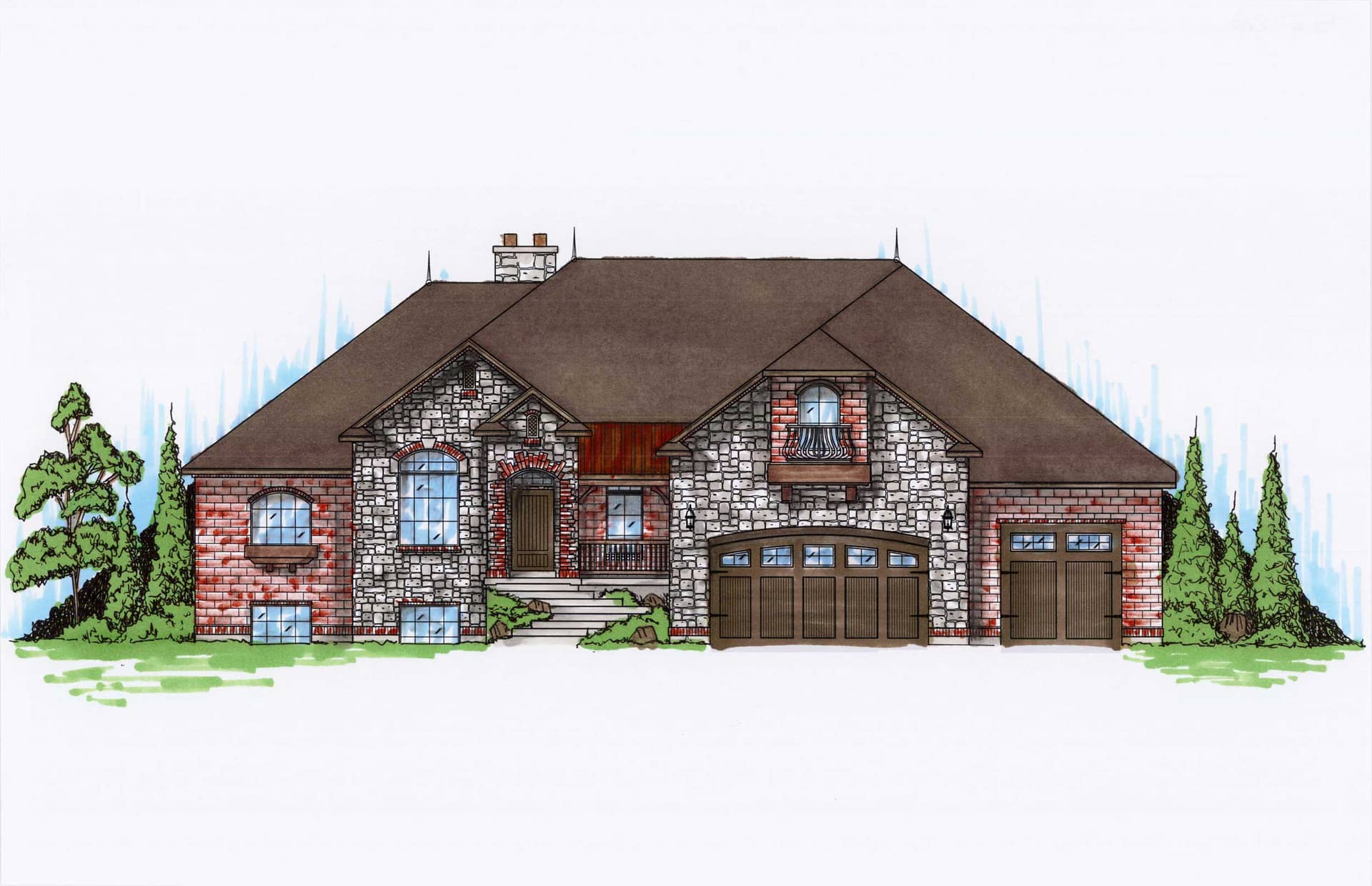 Color Rendering of this house plan