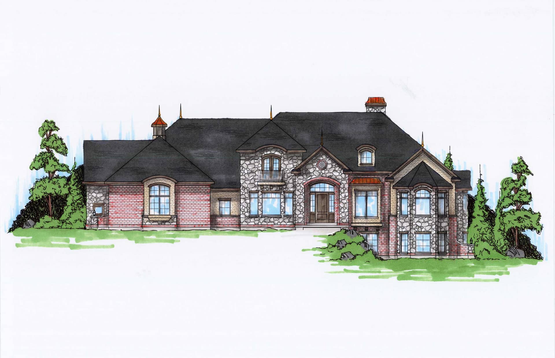 Color Rendering of this house plan