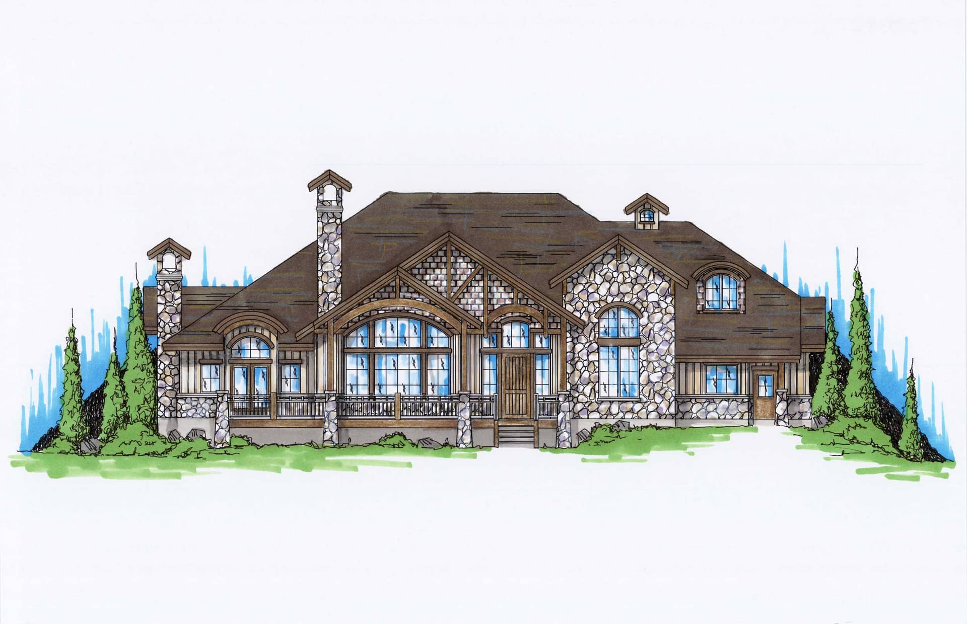 Color Rendering of this house plan