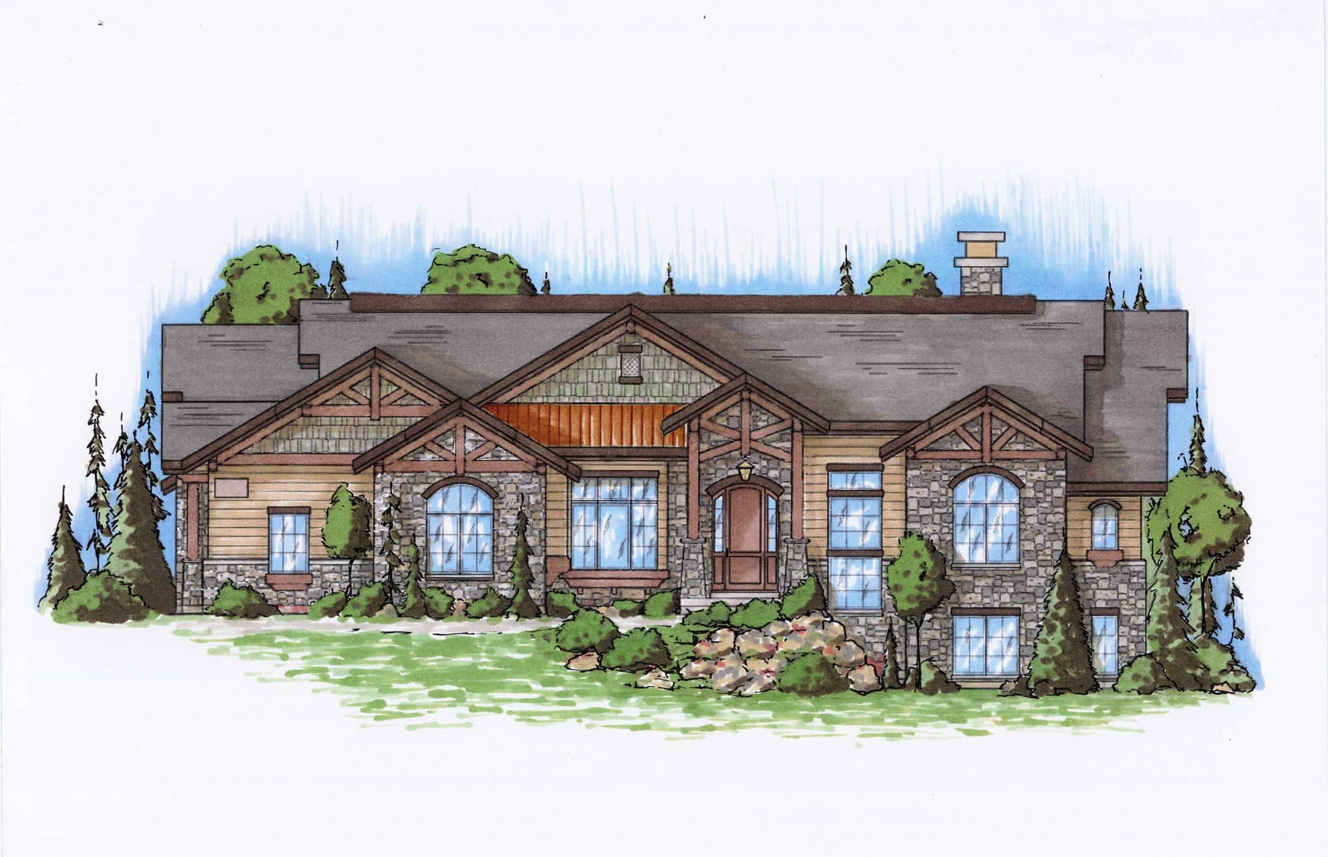 Color Rendering of this house plan