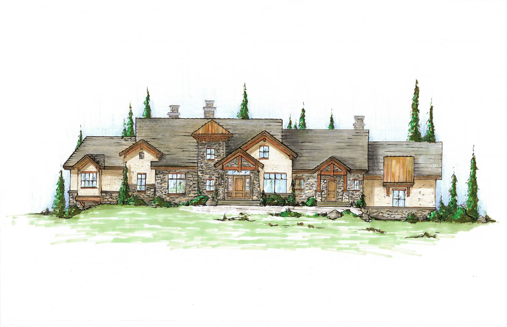 Color Rendering of this house plan