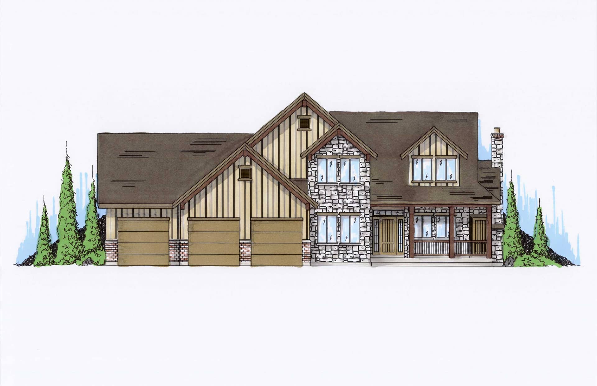Color Rendering of this house plan