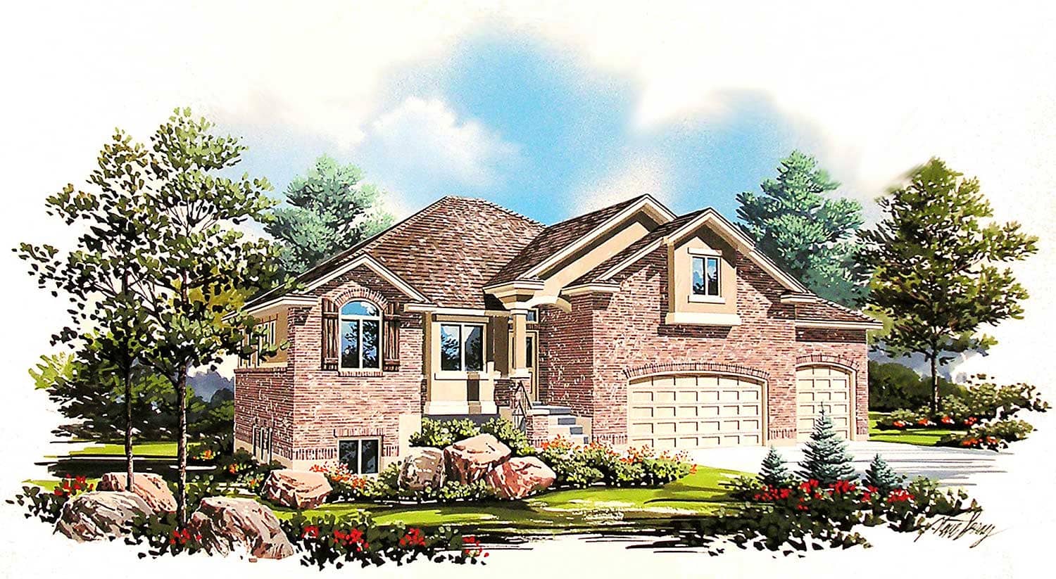Color Rendering of this house plan