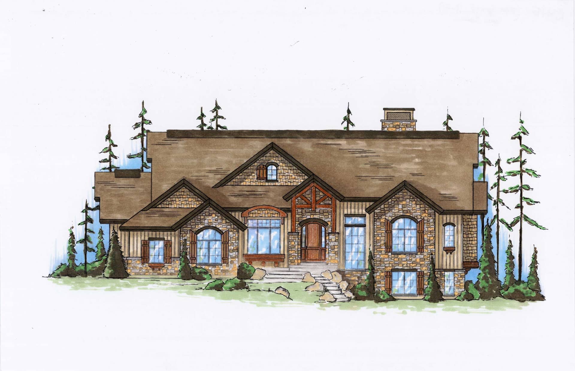 Color Rendering of this house plan