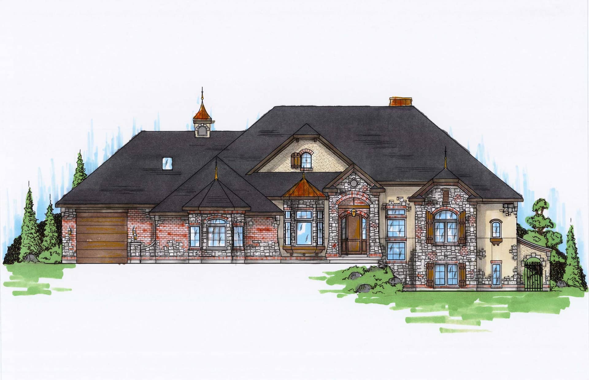 Color Rendering of this house plan