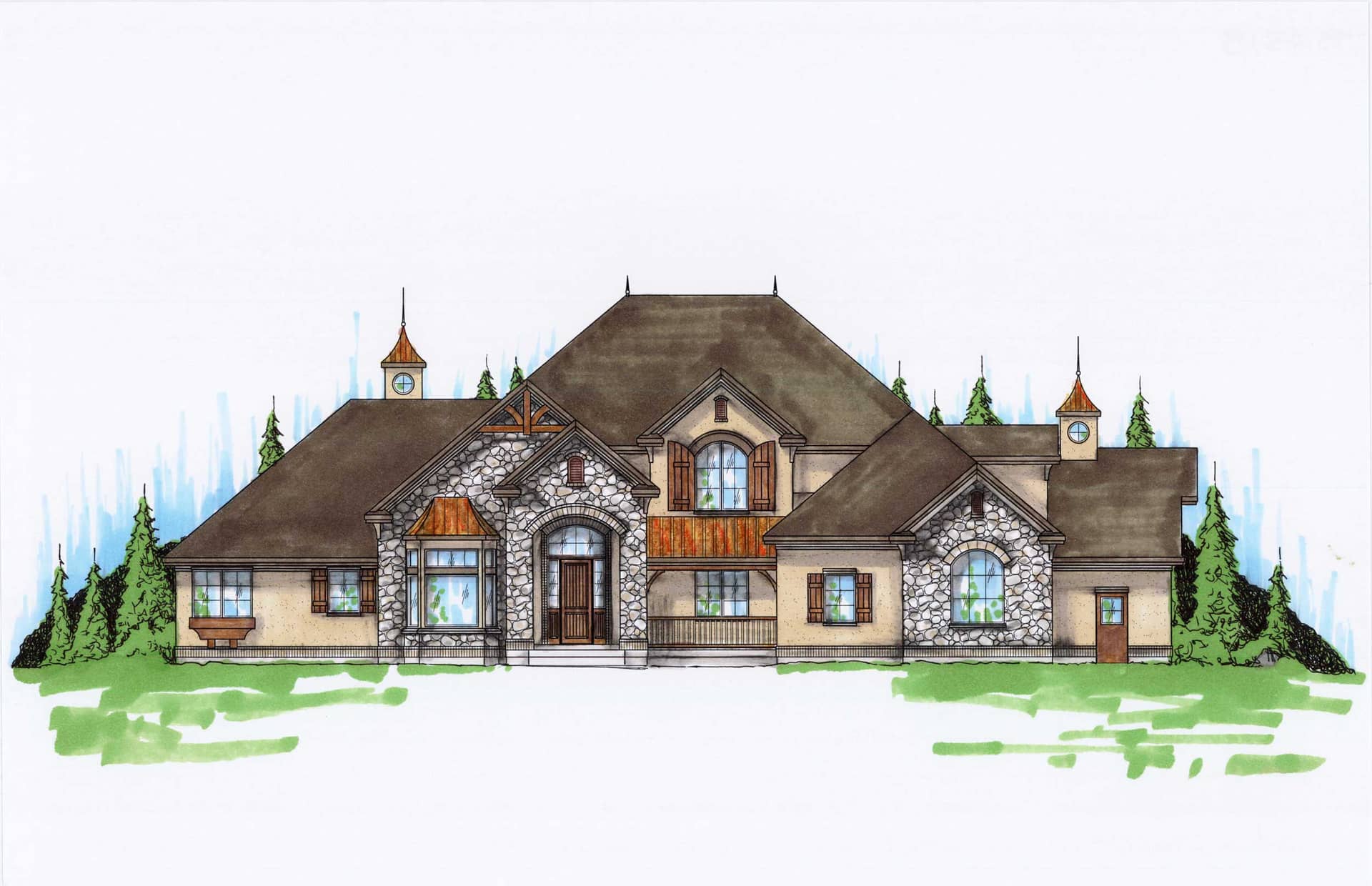 Color Rendering of this house plan