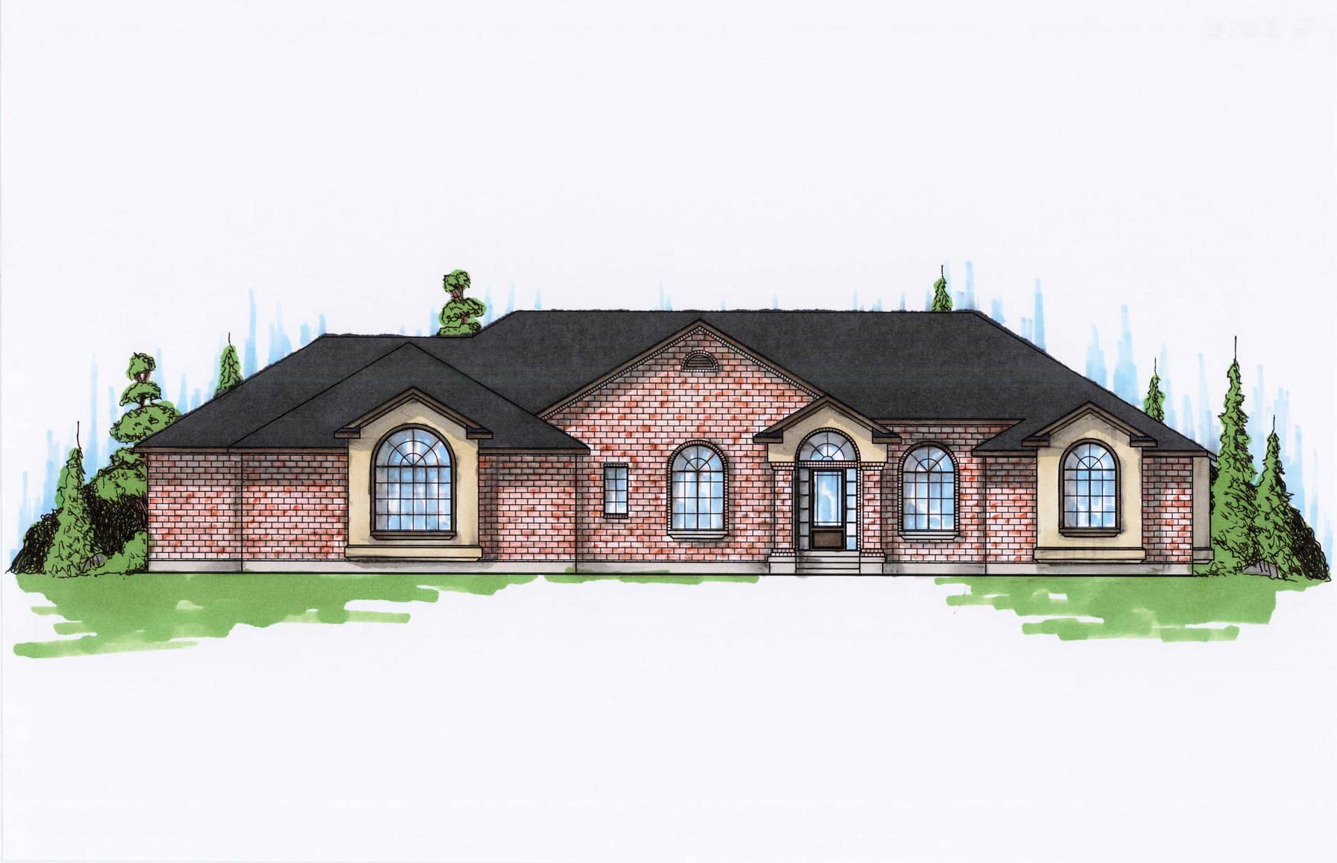 Color Rendering of this house plan