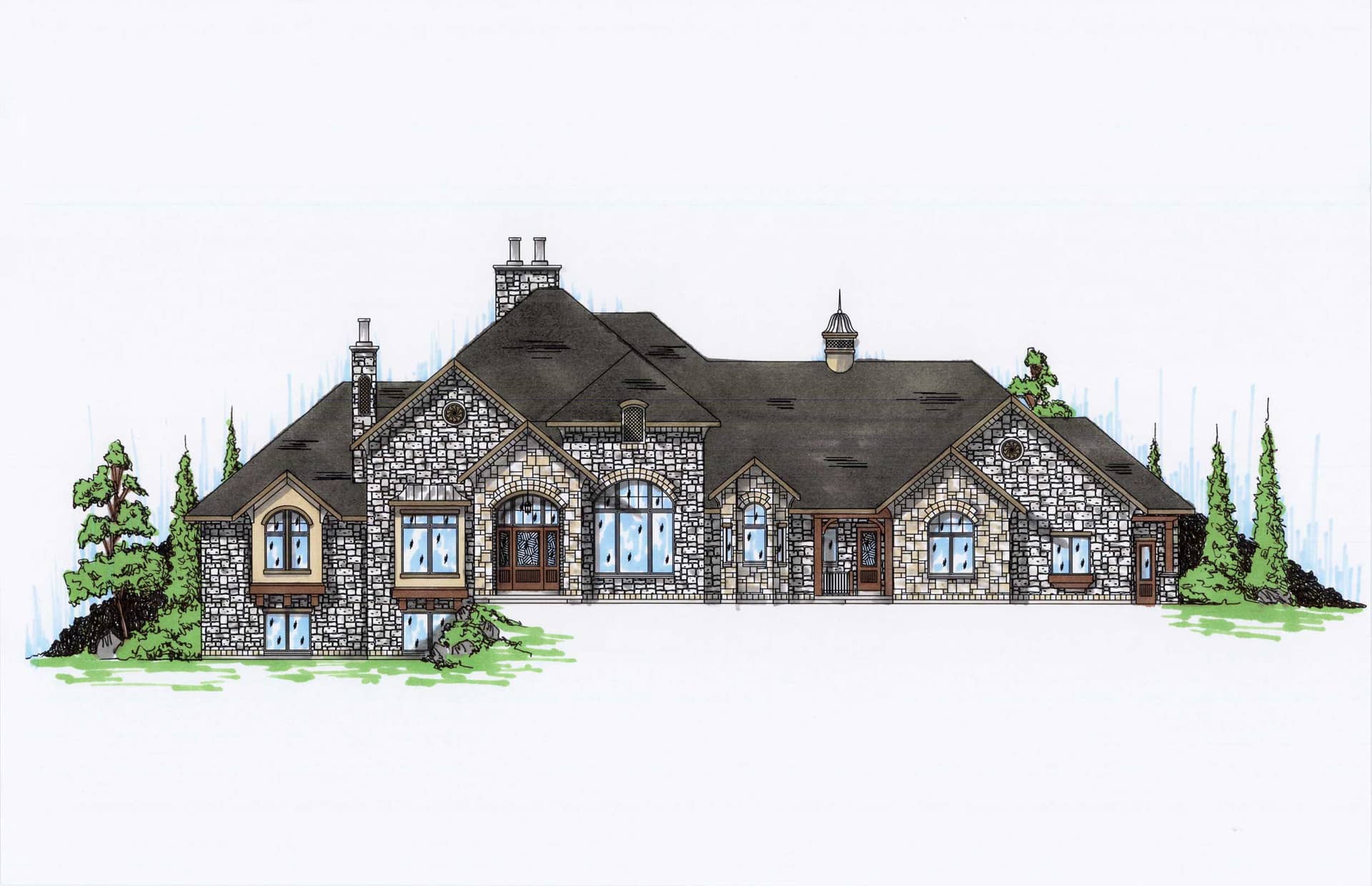 Color Rendering of this house plan