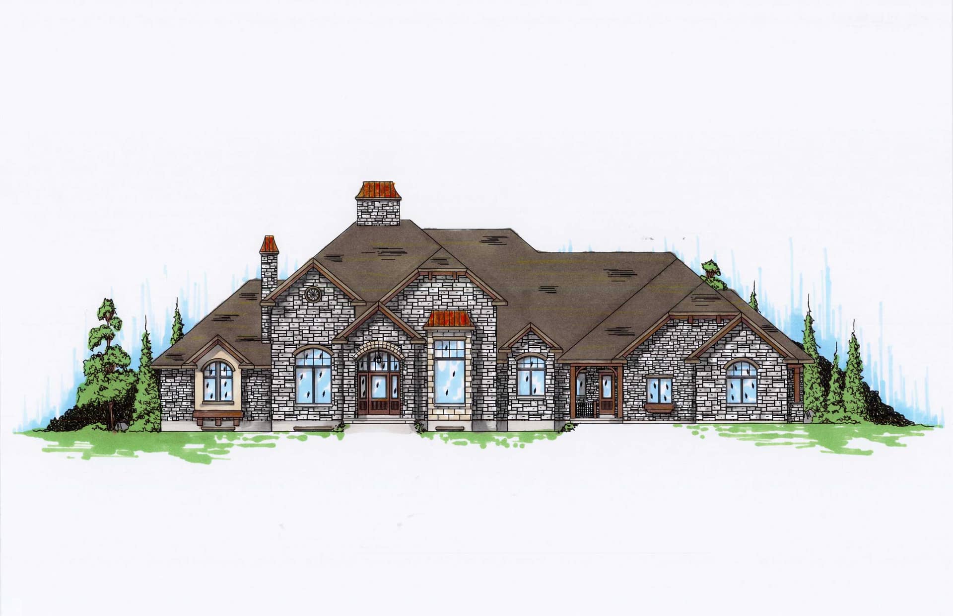 Color Rendering of this house plan