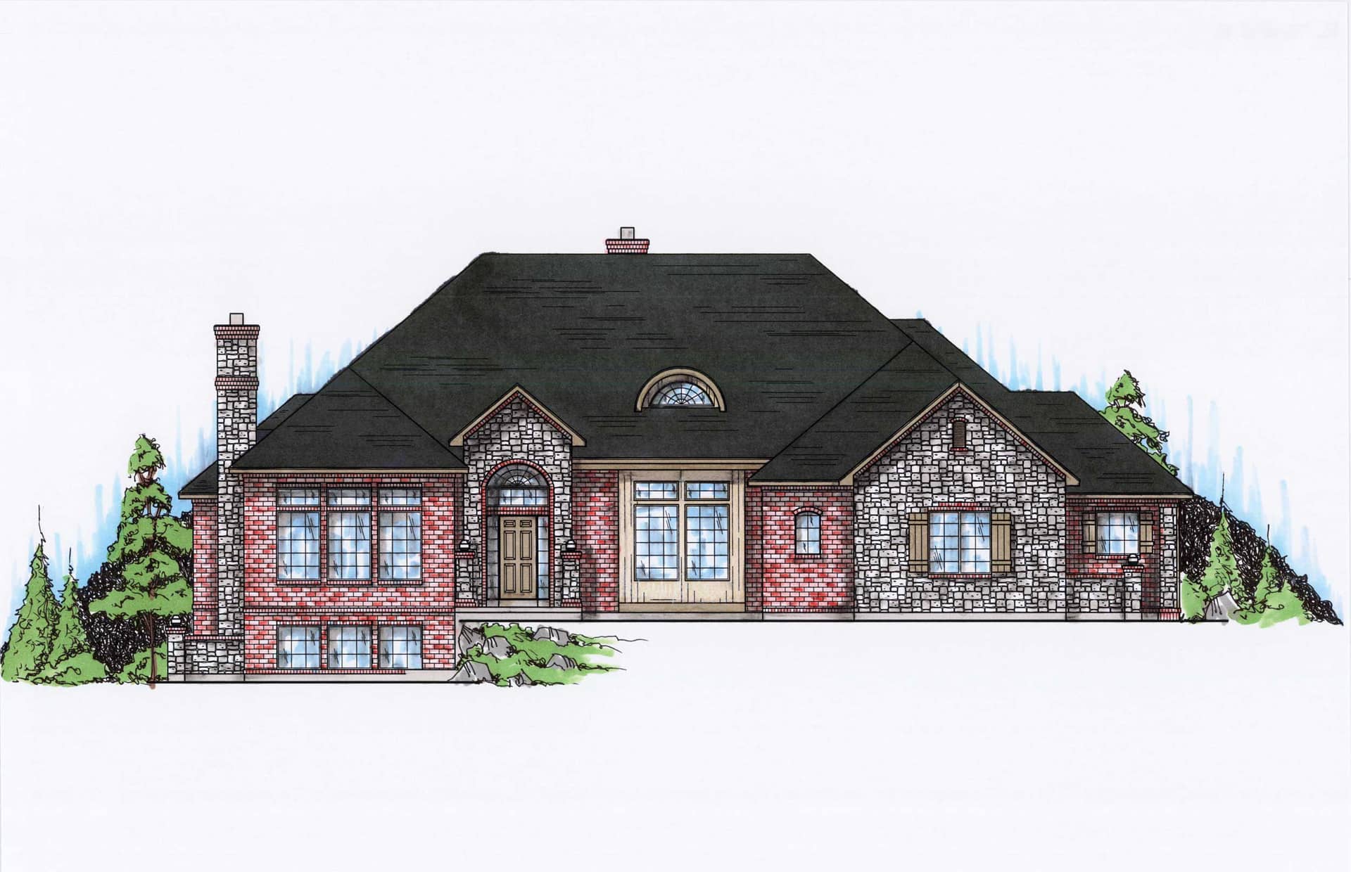 Color Rendering of this house plan