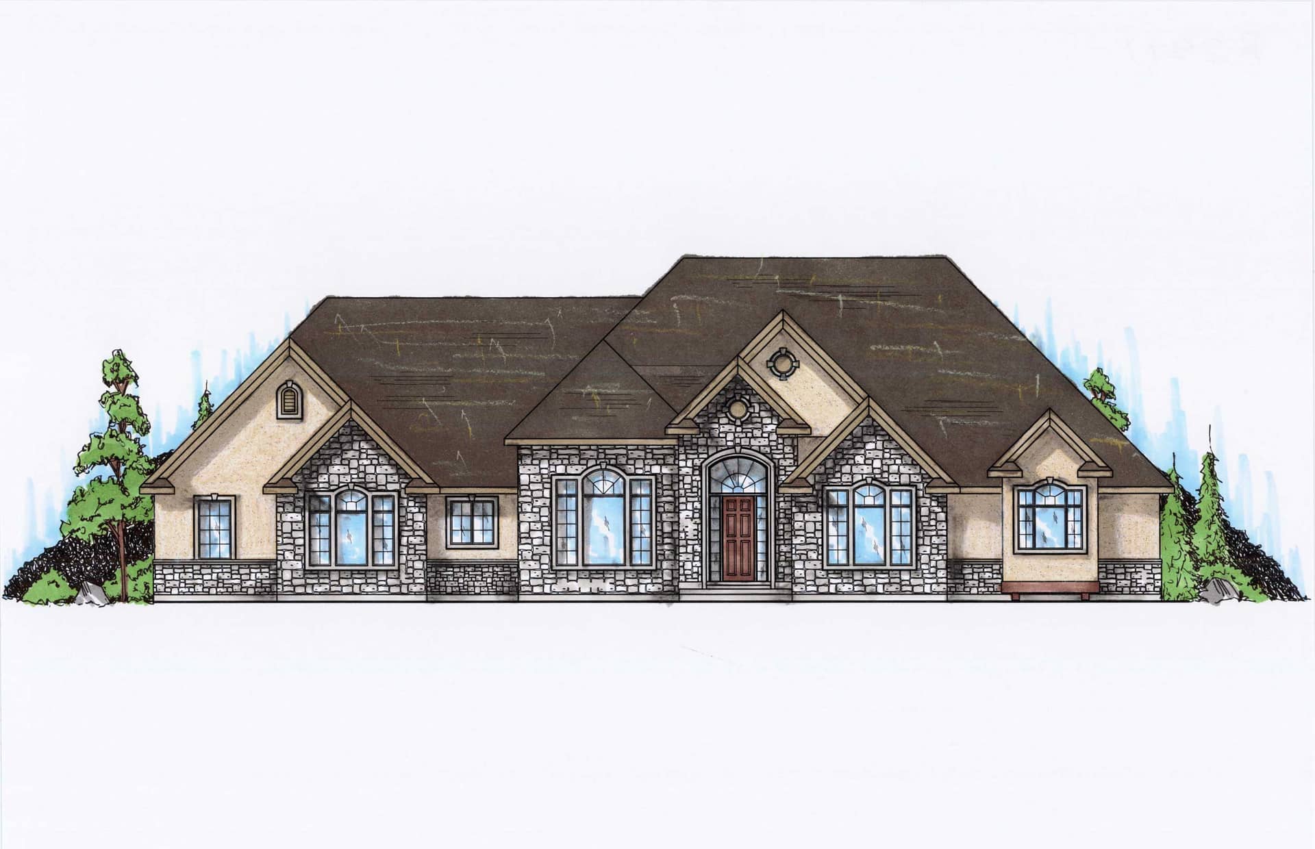 Color Rendering of this house plan