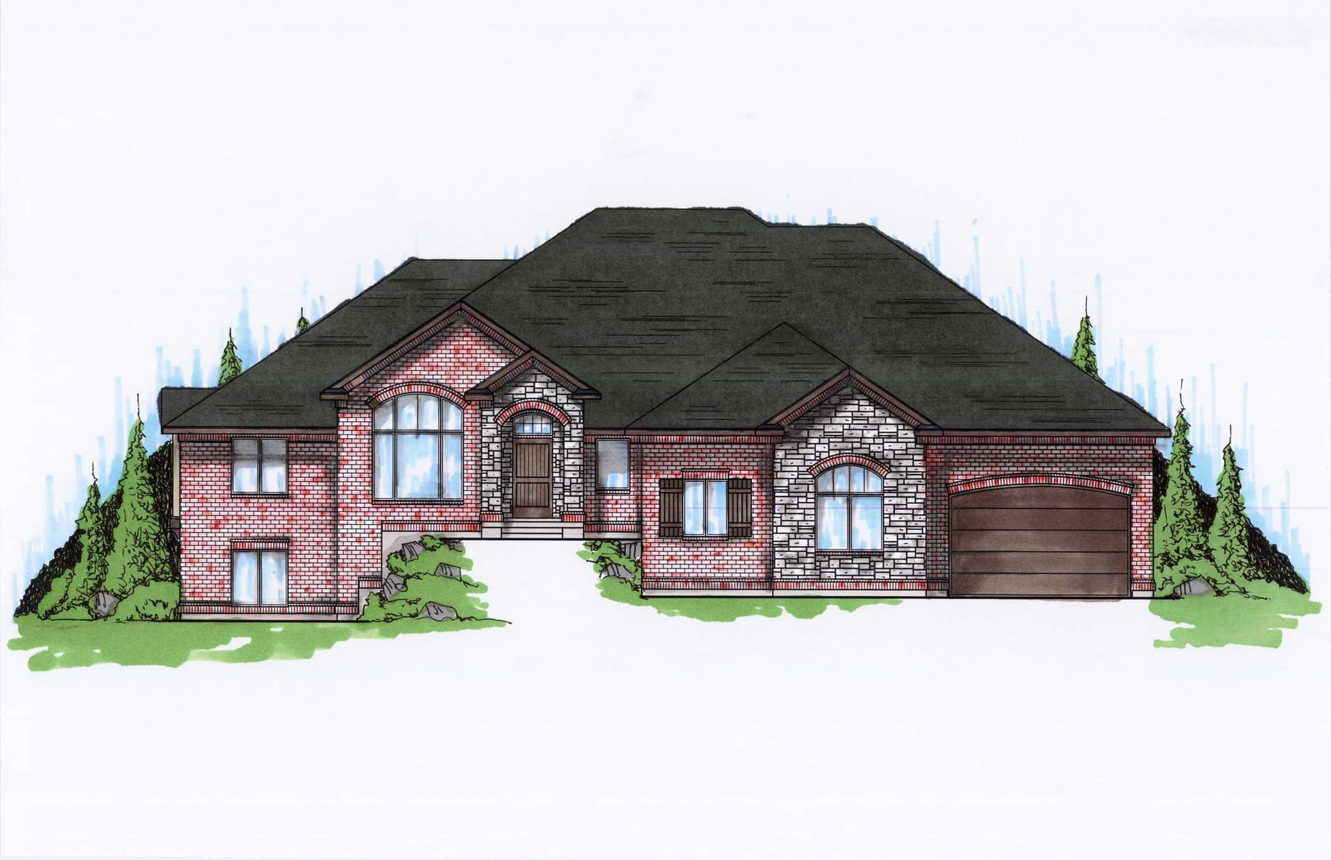 Color Rendering of this house plan
