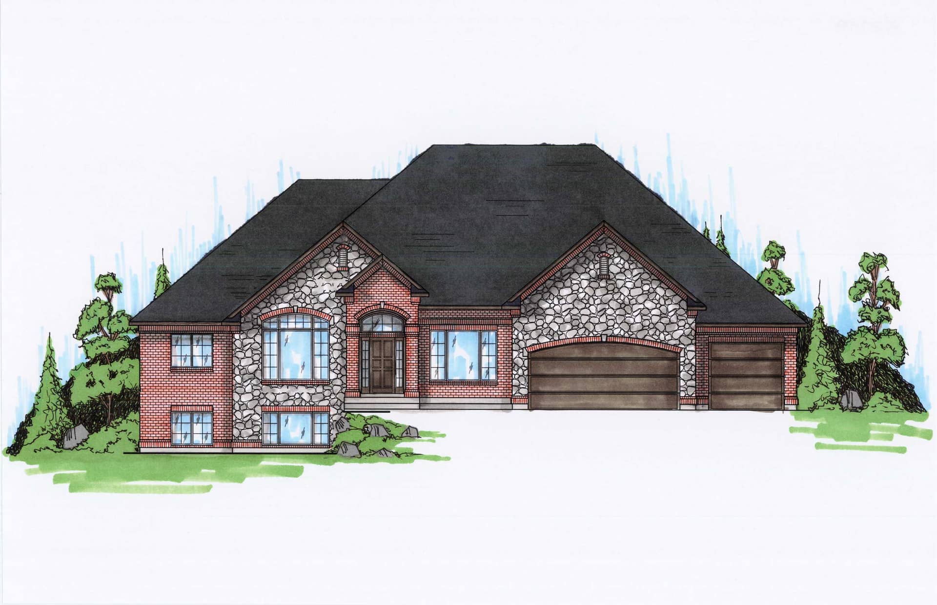 Color Rendering of this house plan