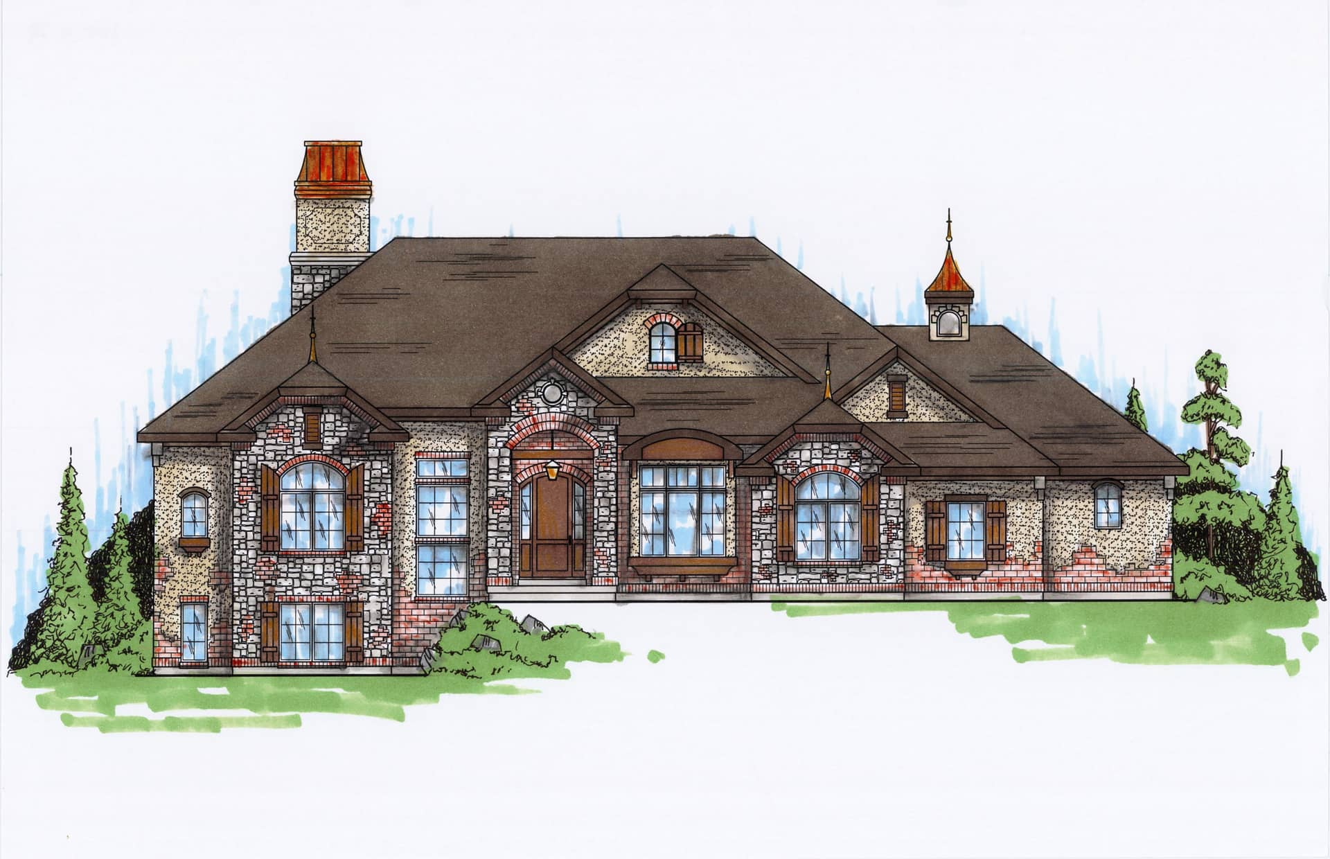Color Rendering of this house plan