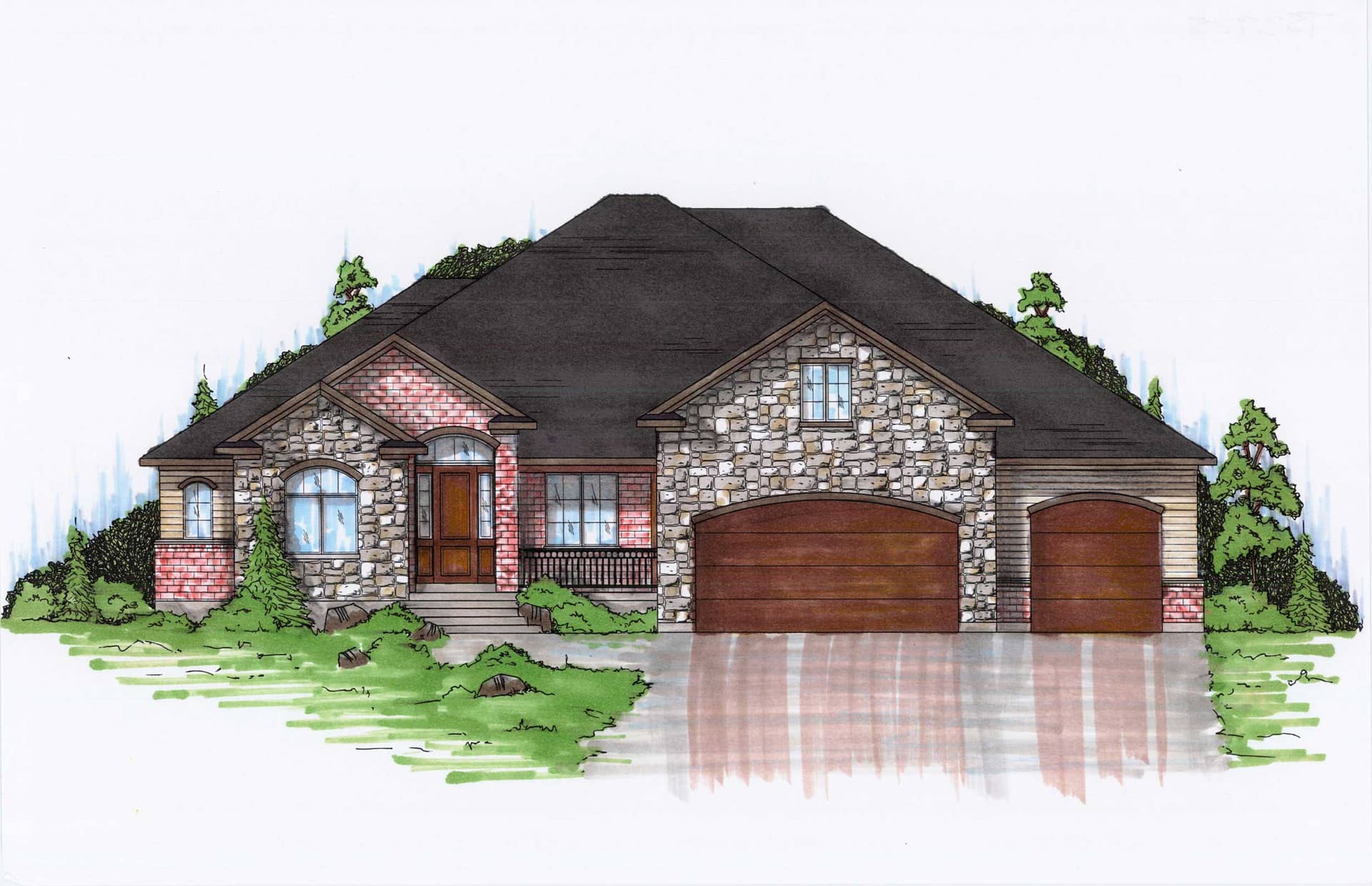 Color Rendering of this house plan