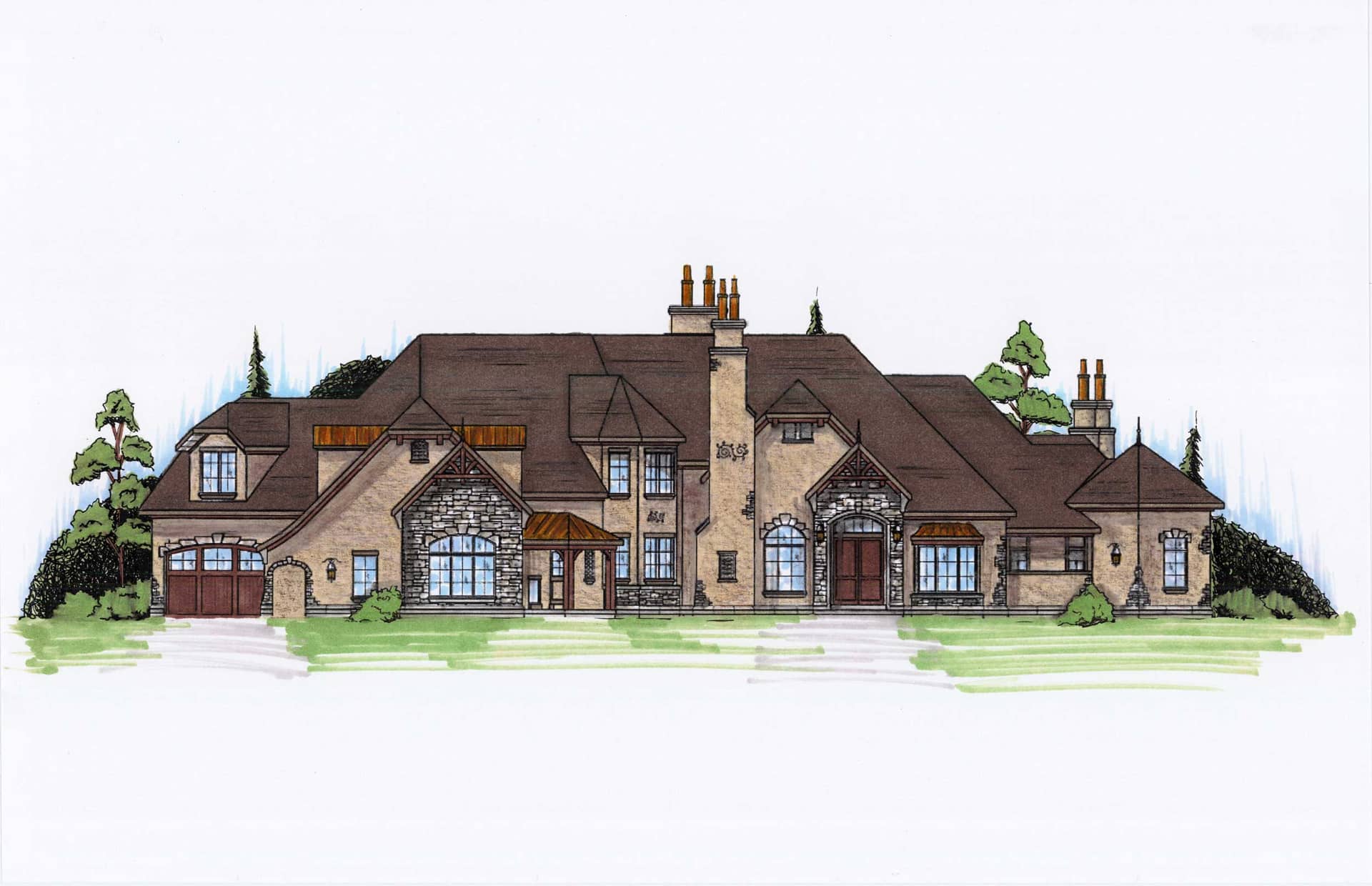 Color Rendering of this house plan