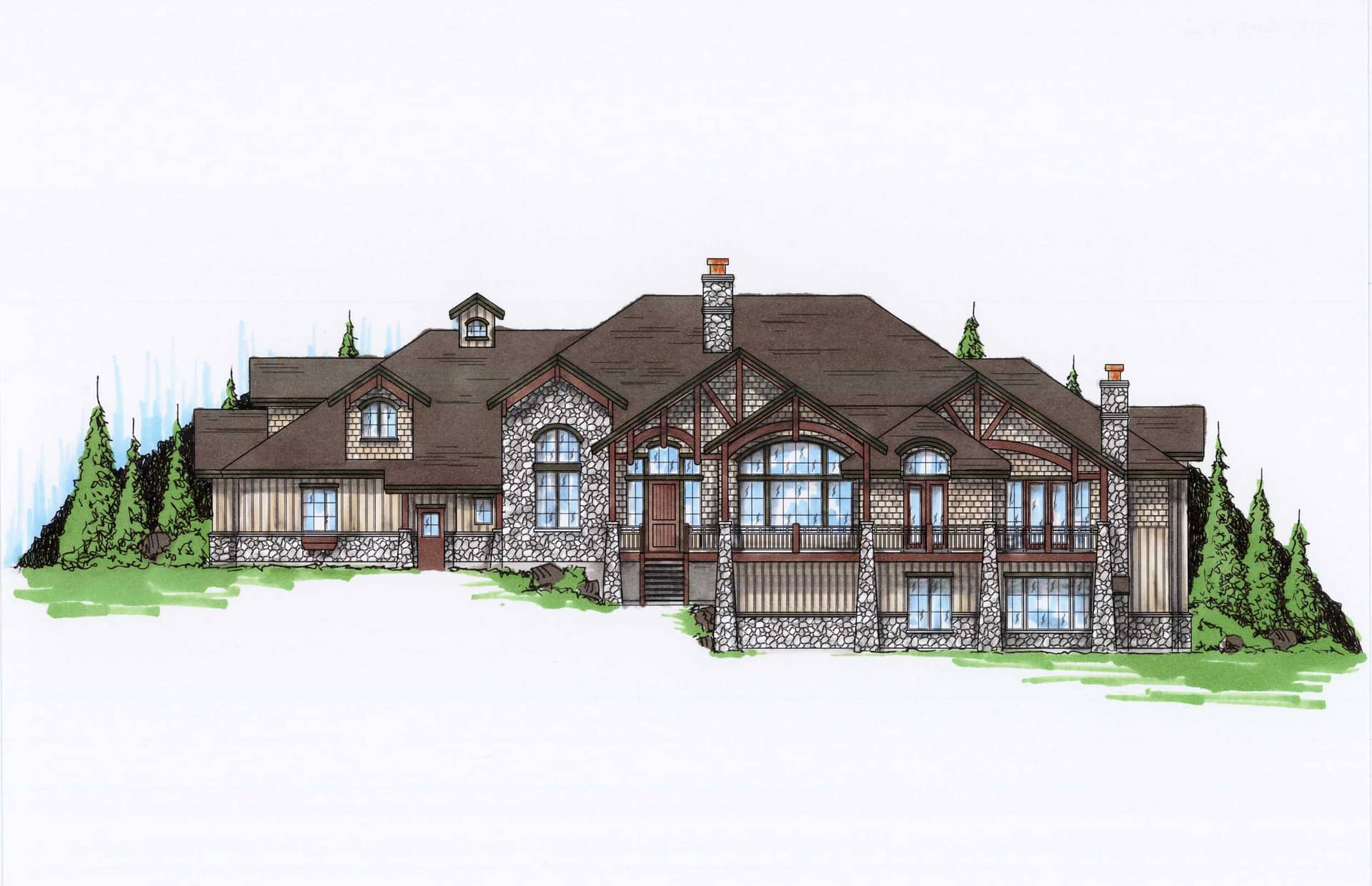 Color Rendering of this house plan