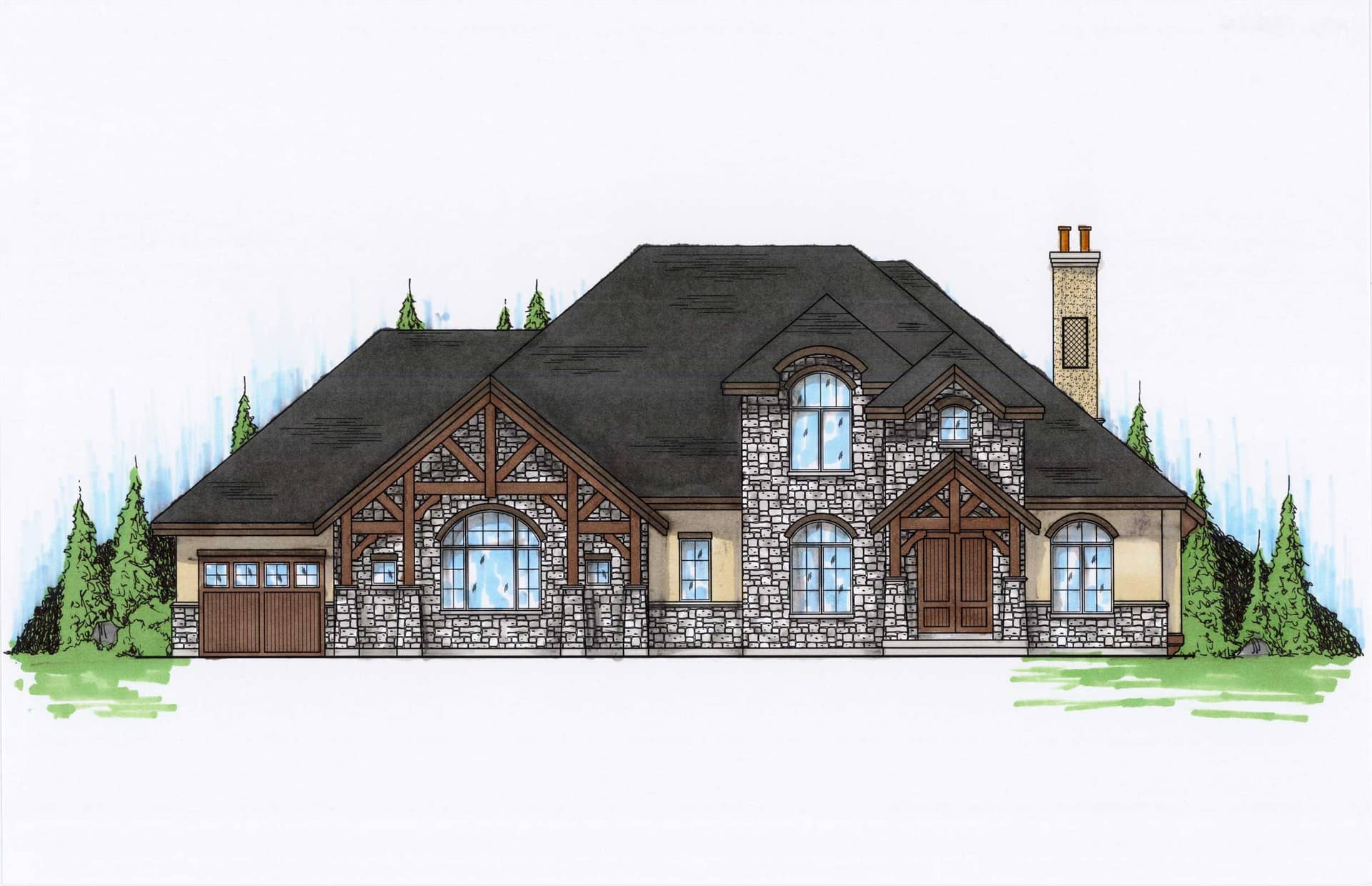 Color Rendering of this house plan