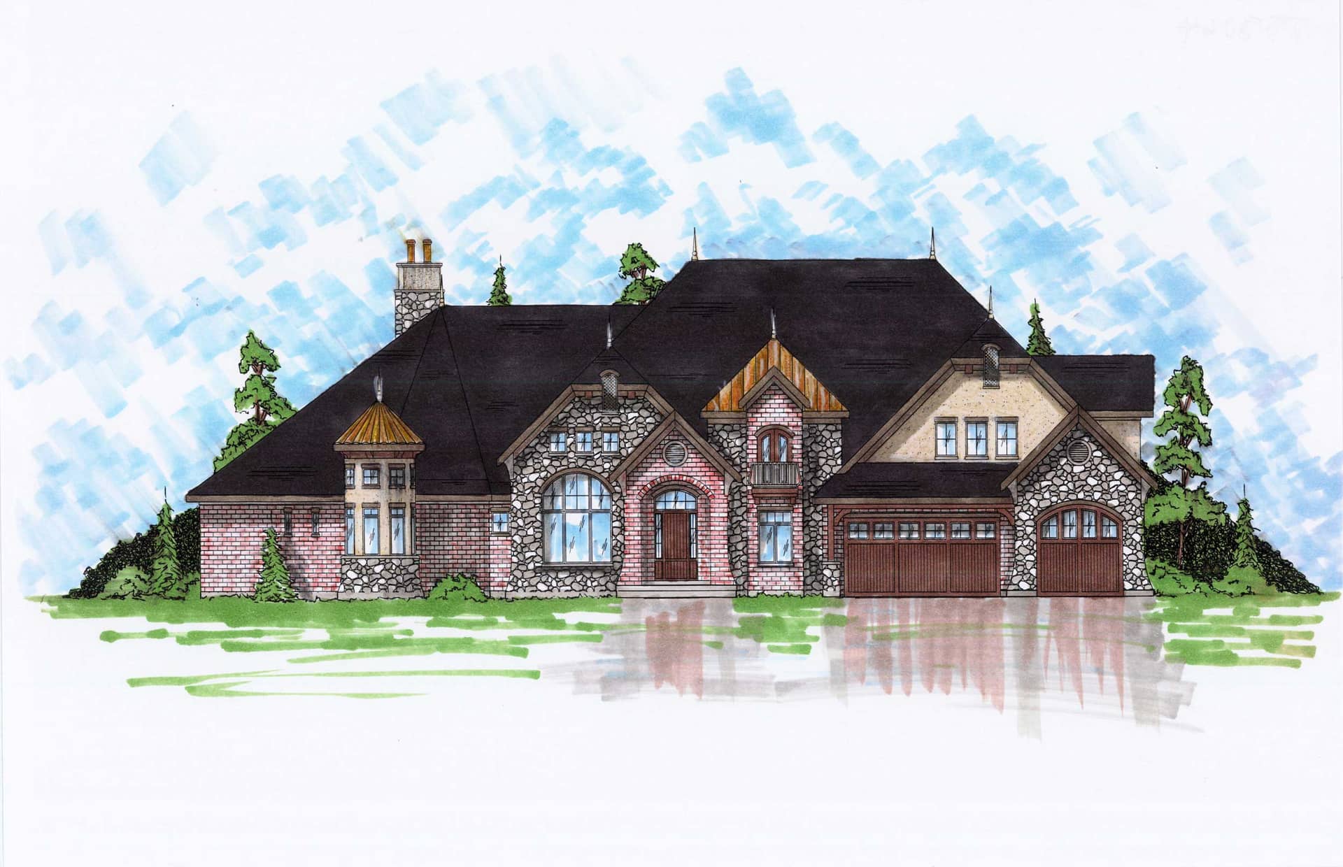 Color Rendering of this house plan