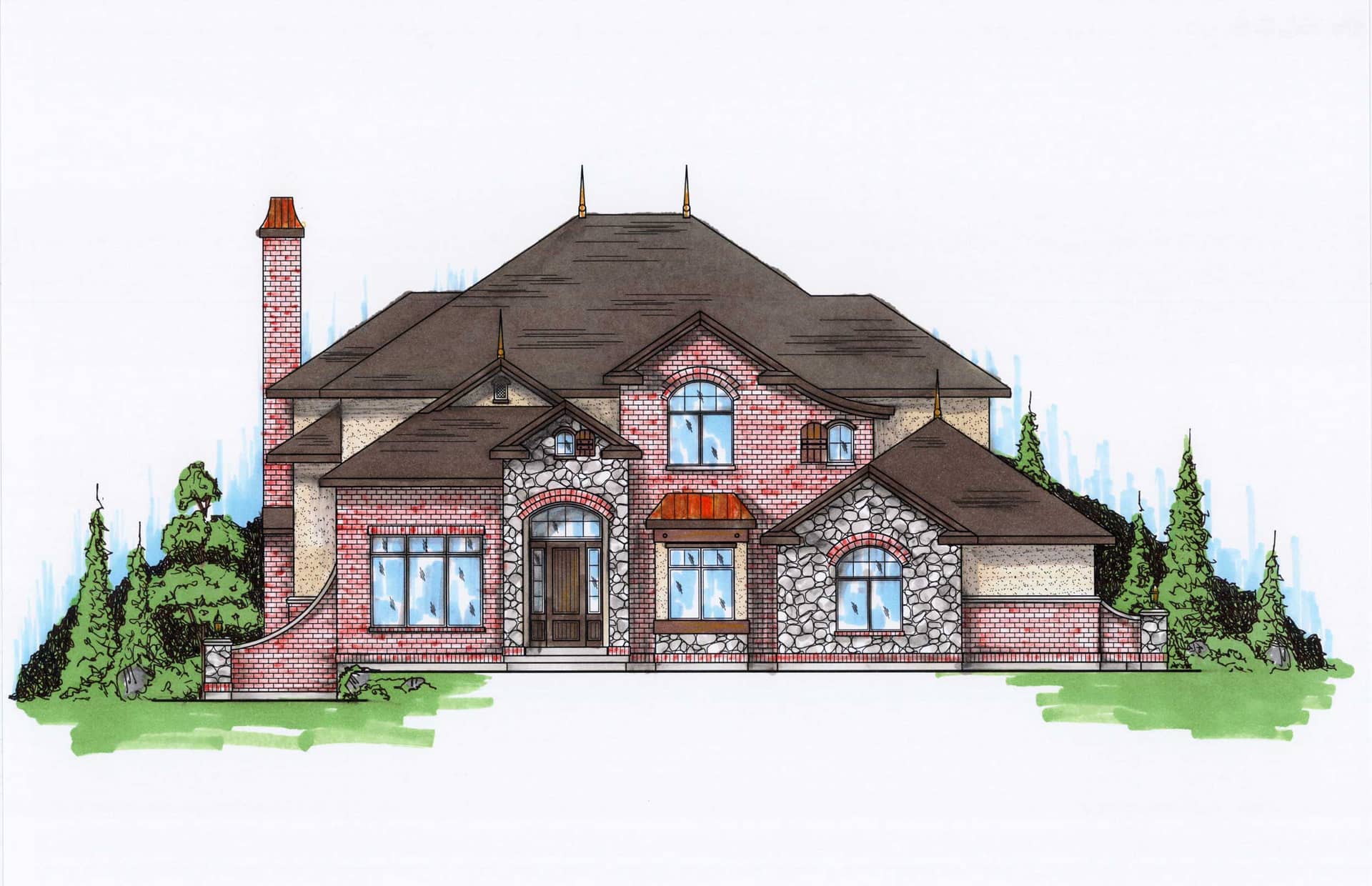 Color Rendering of this house plan