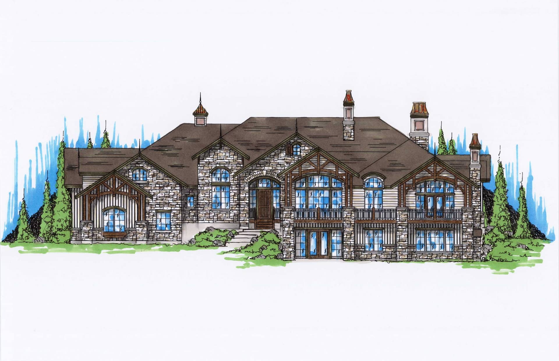 Color Rendering of this house plan