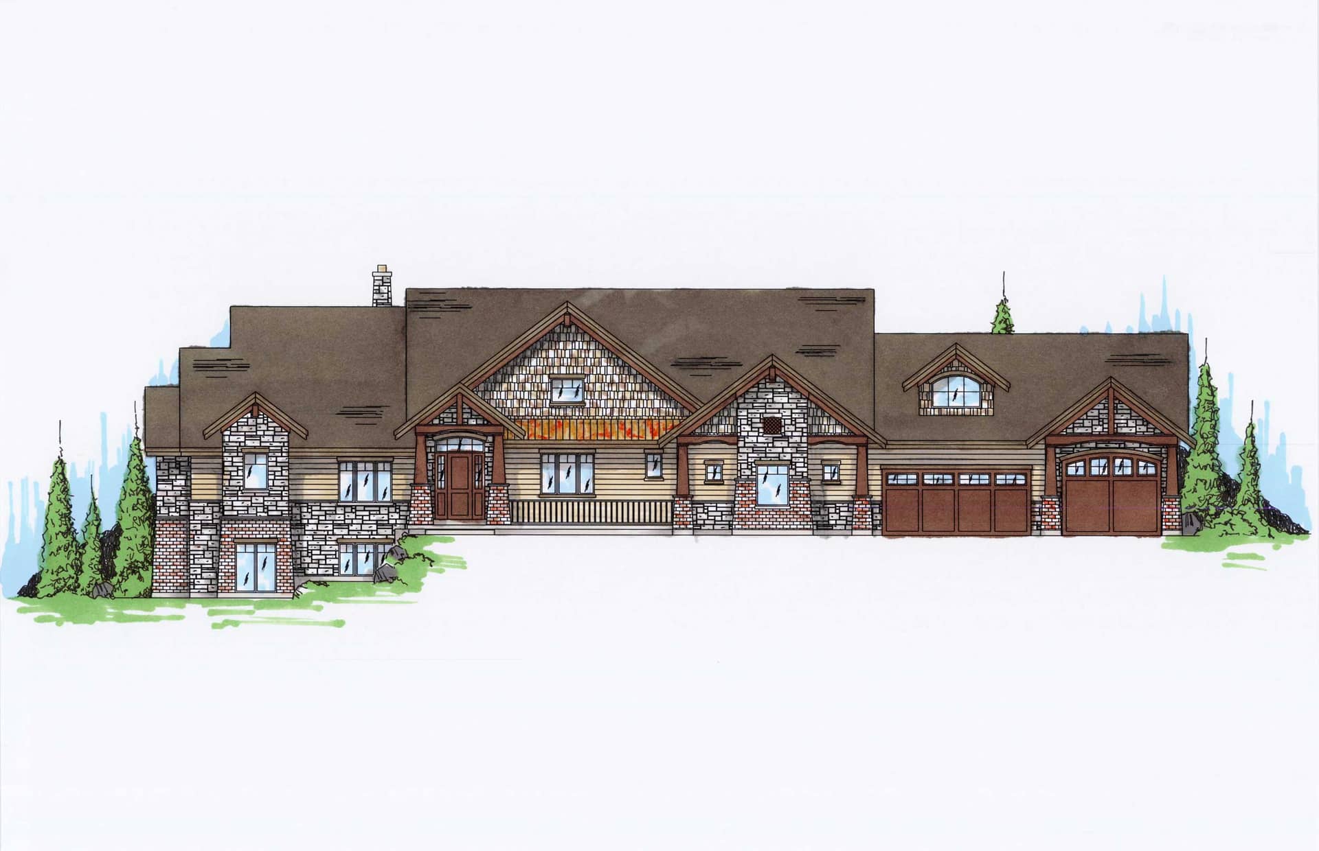 Color Rendering of this house plan