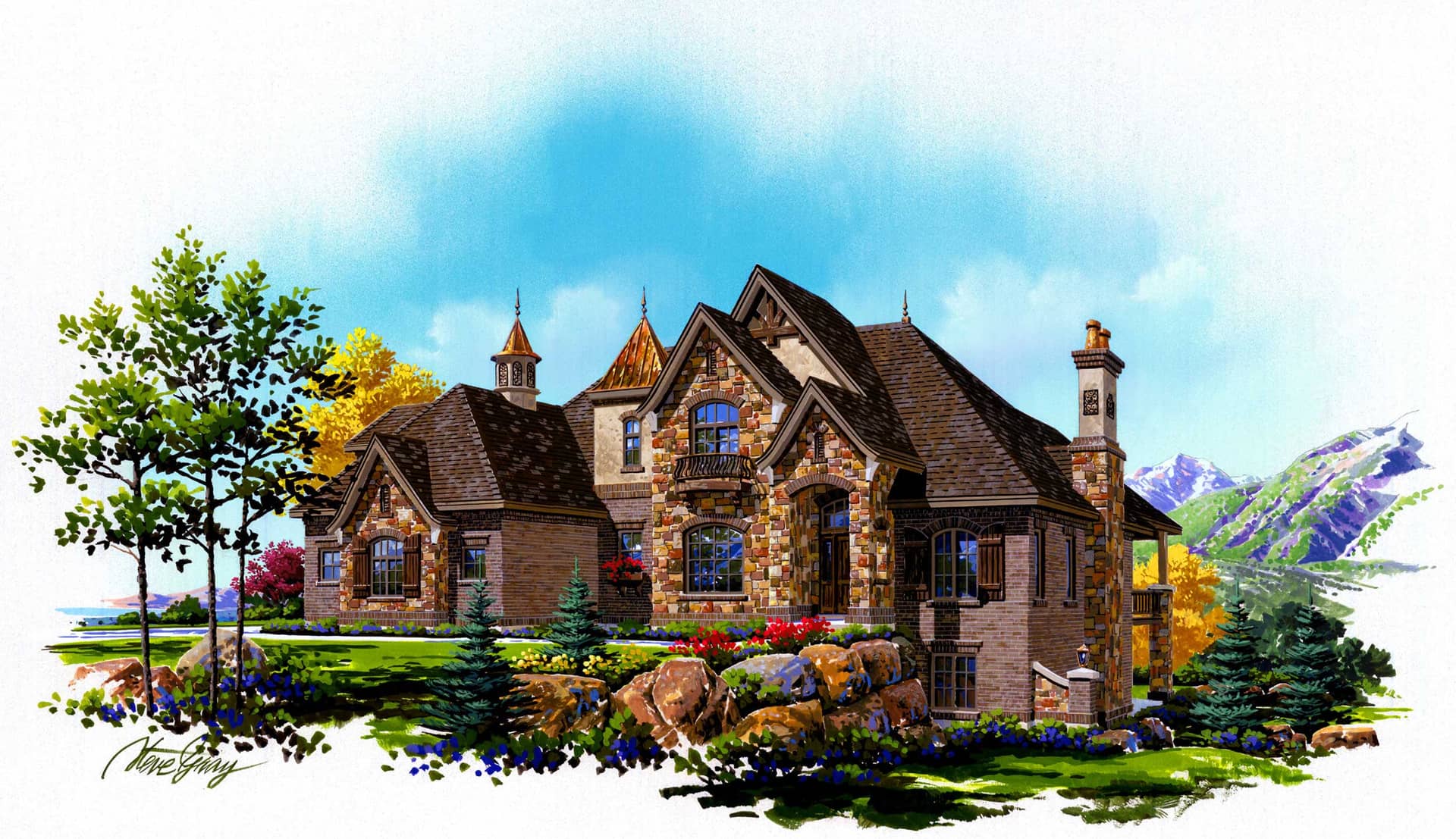 Color Rendering of this house plan
