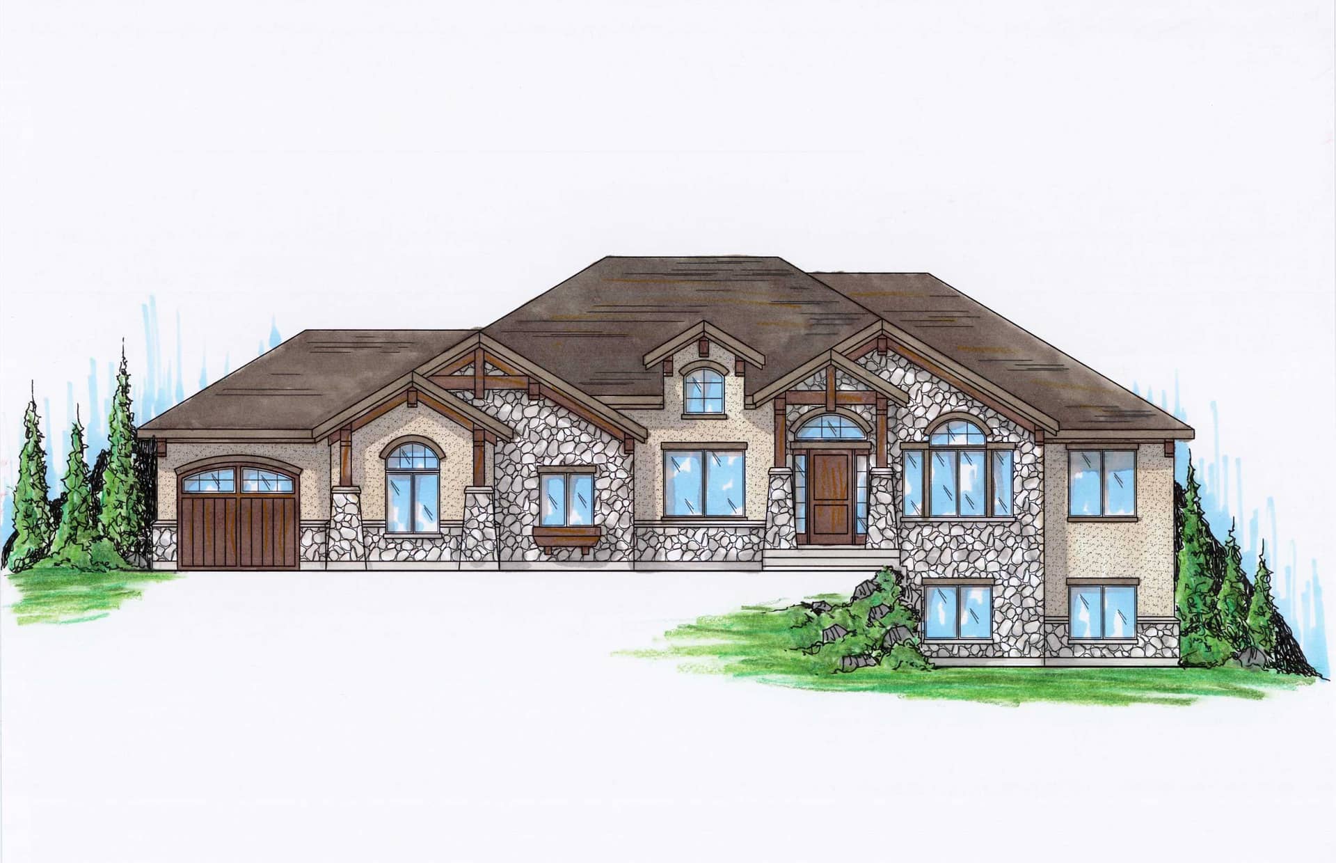 Color Rendering of this house plan